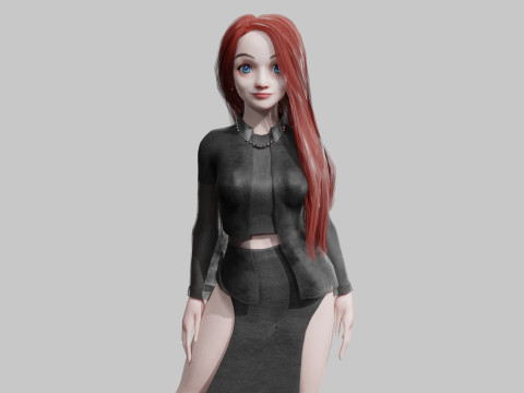 Pretty Beautiful woman V41950 3D Model