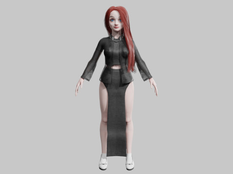 Pretty Beautiful woman V41950 3D Model