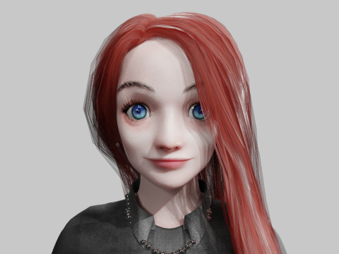 Pretty Beautiful woman V41950 3D Model
