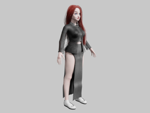 Pretty Beautiful woman V41950 3D Model