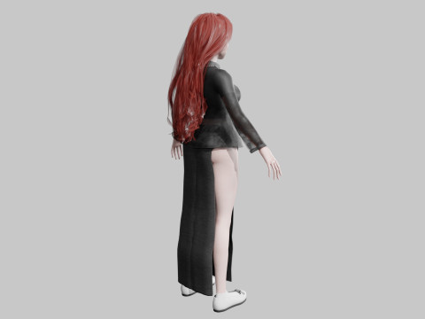 Pretty Beautiful woman V41950 3D Model