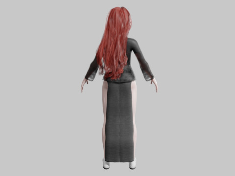 Pretty Beautiful woman V41950 3D Model