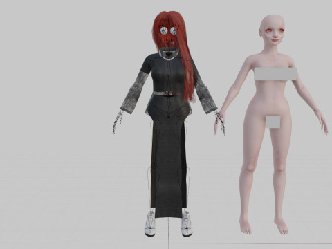 Pretty Beautiful woman V41950 3D Model