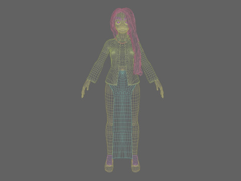 Pretty Beautiful woman V41950 3D Model