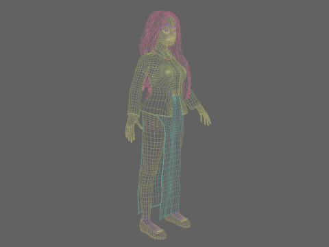 Pretty Beautiful woman V41950 3D Model