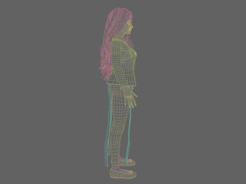 Pretty Beautiful woman V41950 3D Model