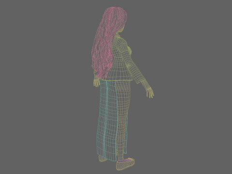 Pretty Beautiful woman V41950 3D Model