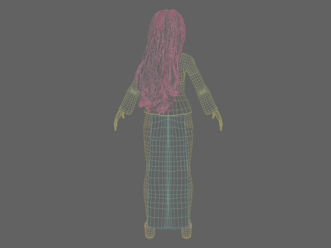 Pretty Beautiful woman V41950 3D Model