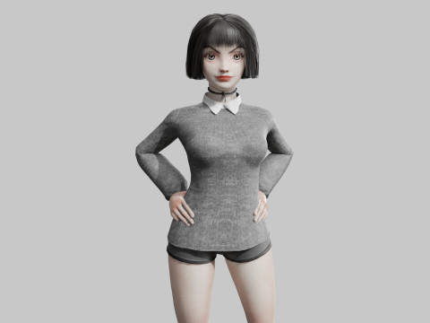 Pretty classic woman V34044 3D Model