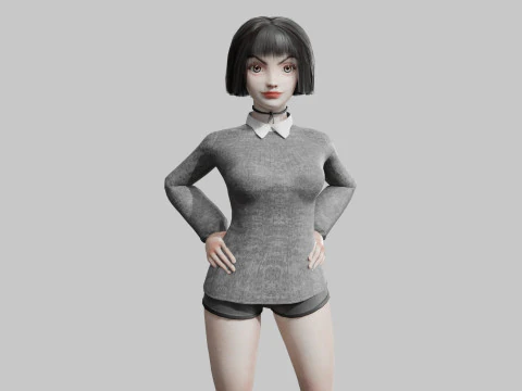 Mooie klassieke vrouw V34044 3D Model