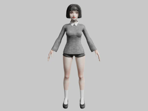 Pretty classic woman V34044 3D Model