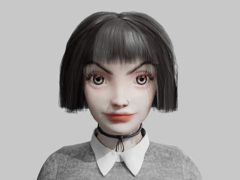Pretty classic woman V34044 Model 3D