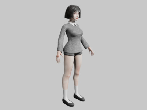 Pretty classic woman V34044 Model 3D