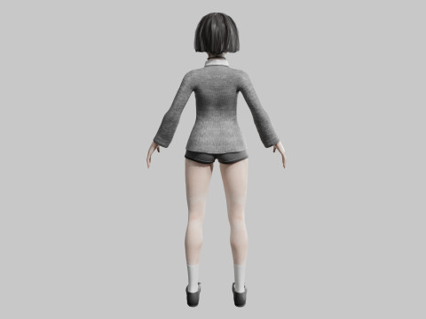 Pretty classic woman V34044 Model 3D