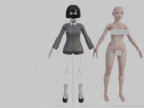 Pretty classic woman V34044 Model 3D