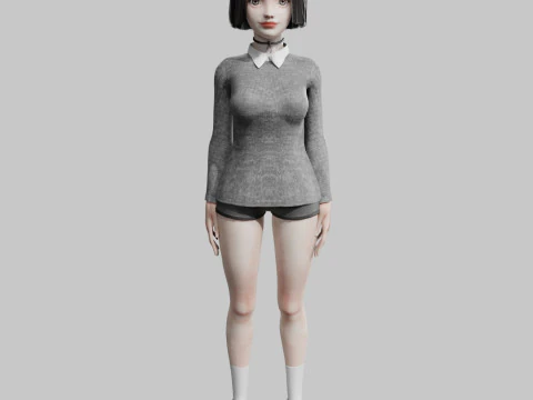 Pretty classic woman V34044 3D Model
