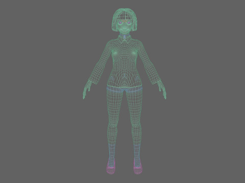 Pretty classic woman V34044 Model 3D