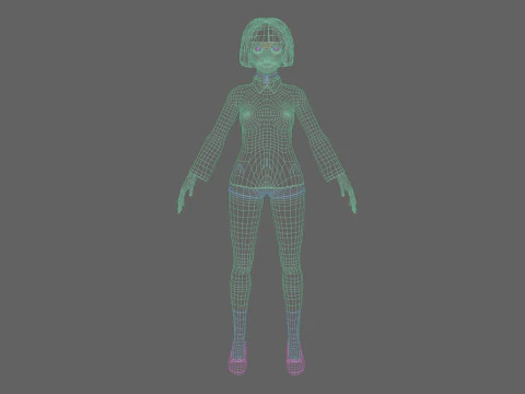Pretty classic woman V34044 3D Model