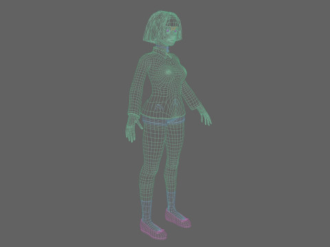 Pretty classic woman V34044 Model 3D