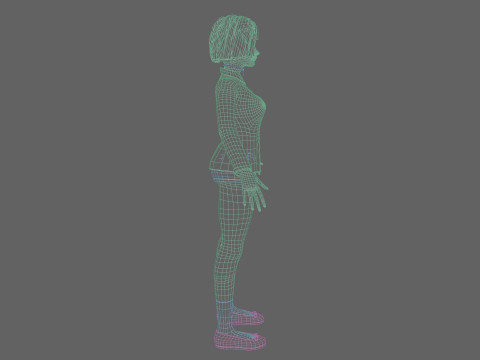 Pretty classic woman V34044 Model 3D