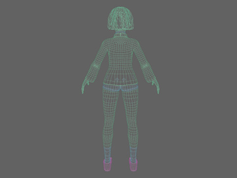 Pretty classic woman V34044 Model 3D