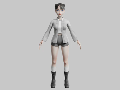 Pretty cool woman V30183 3D Model