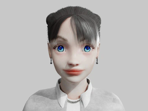 Pretty cool woman V30183 3D Model