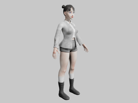Pretty cool woman V30183 3D-Modell