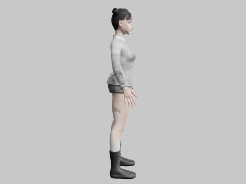 Pretty cool woman V30183 3D-Modell