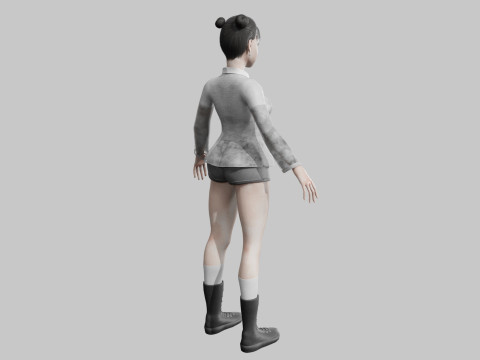 Pretty cool woman V30183 3D-Modell