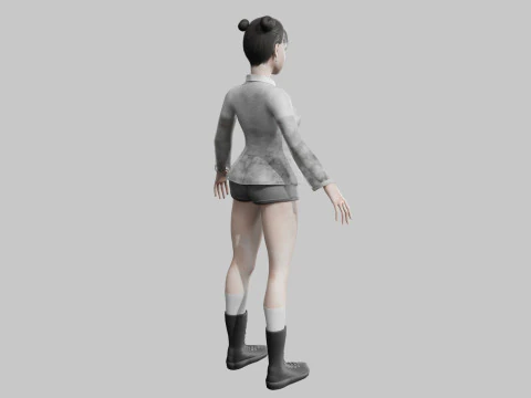 Pretty cool woman V30183 3D Model