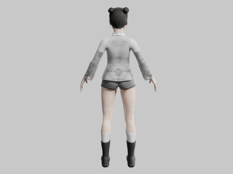Pretty cool woman V30183 3D-Modell