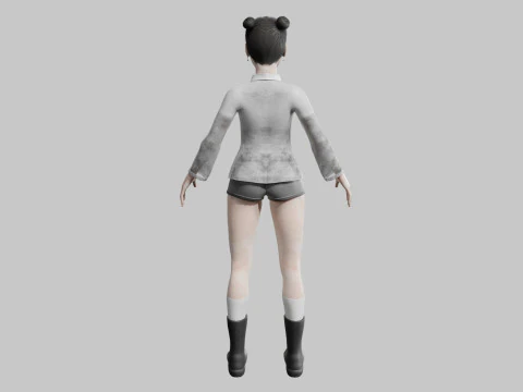 Pretty cool woman V30183 3D Model