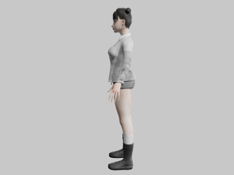 Pretty cool woman V30183 3D-Modell