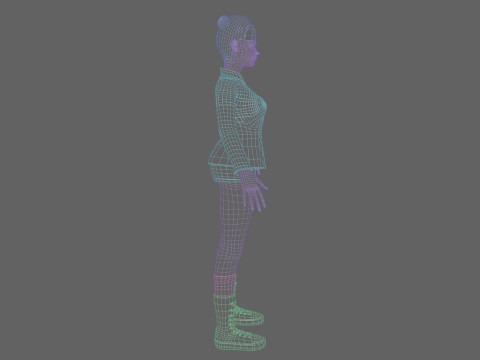 Pretty cool woman V30183 3D-Modell
