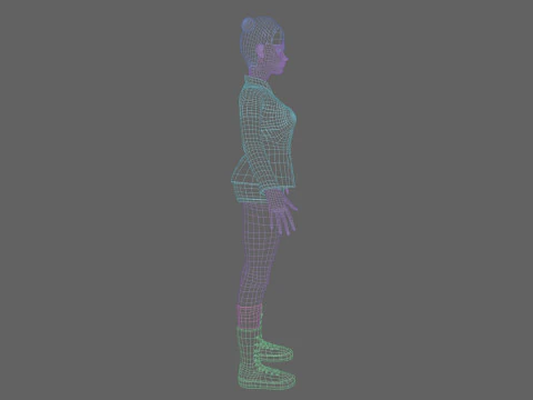 Pretty cool woman V30183 3D Model