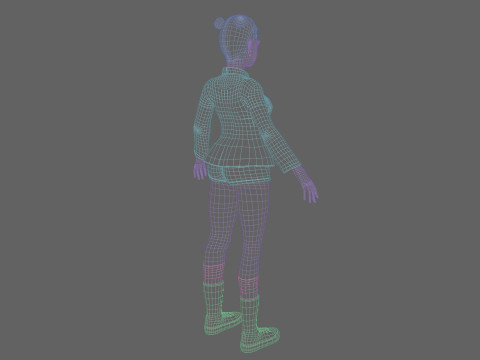 Pretty cool woman V30183 3D-Modell