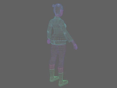 Pretty cool woman V30183 3D Model