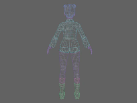 Pretty cool woman V30183 3D Model