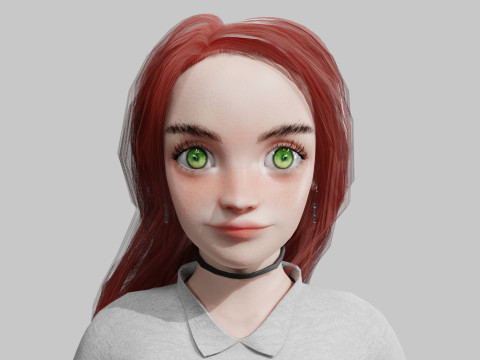 Pretty cute Woman V42151 3Dモデル