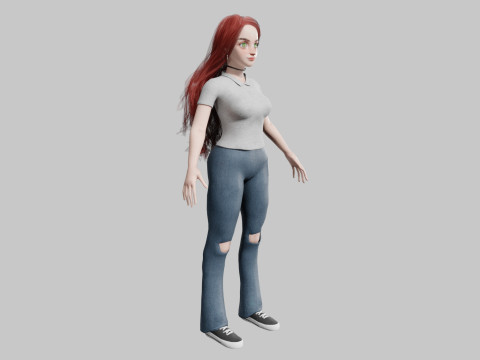 Pretty cute Woman V42151 3Dモデル