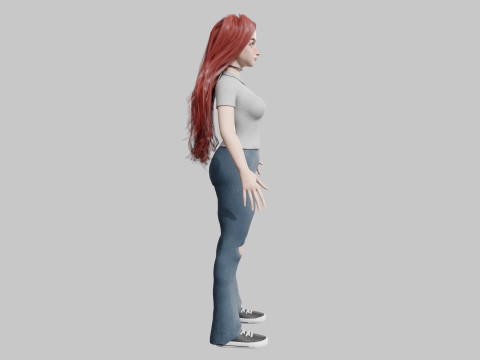 Pretty cute Woman V42151 3Dモデル