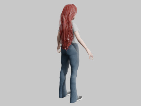 Pretty cute Woman V42151 3Dモデル