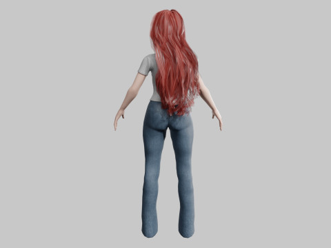 Pretty cute Woman V42151 3Dモデル