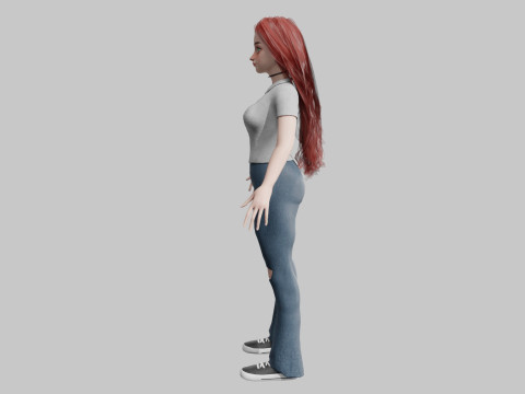 Pretty cute Woman V42151 3Dモデル