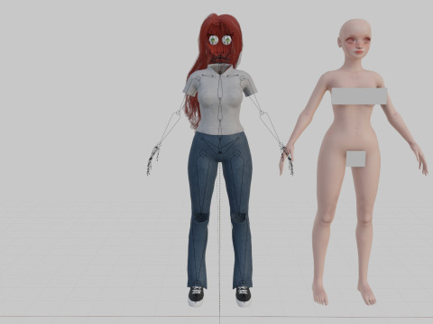 Pretty cute Woman V42151 3Dモデル