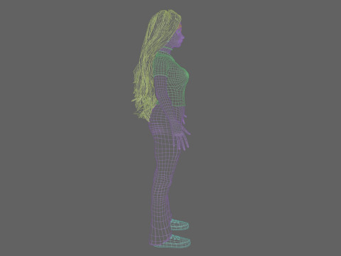 Pretty cute Woman V42151 3Dモデル