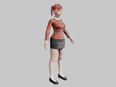 Pretty school woman V24366 3D Model