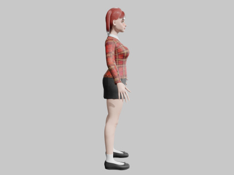 Pretty school woman V24366 3D Model