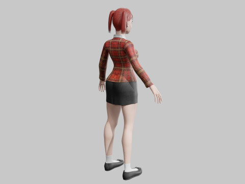 Pretty school woman V24366 3D Model